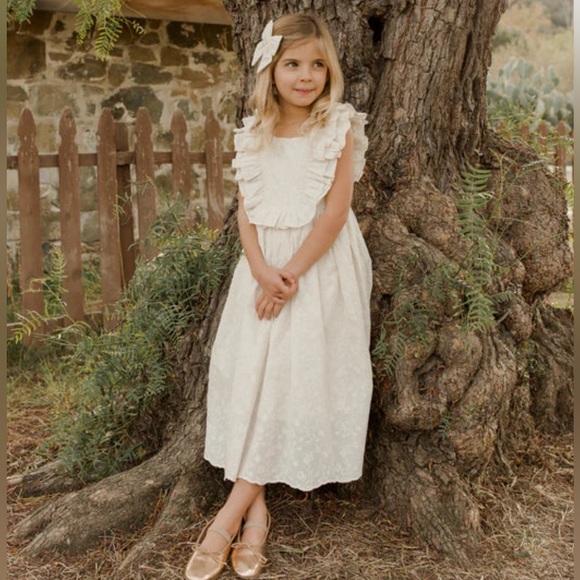Noralee Other - Noralee - Girls Cream Ruffle Rosemary Dress - Size: 8Y